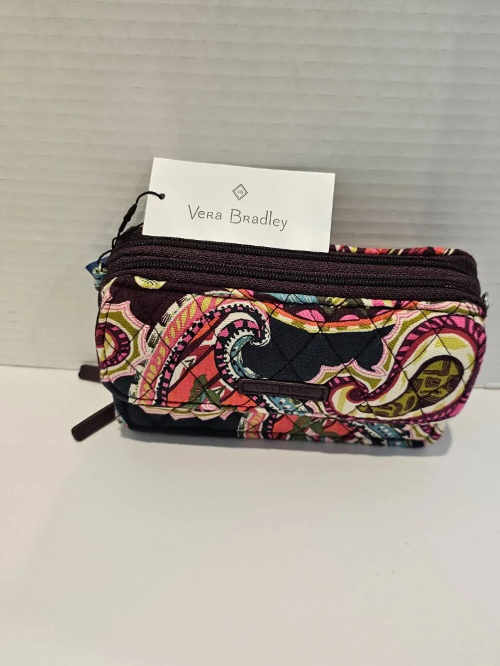 NWT Vera Bradley RFID All in One Crossbody Heirloom Paisley Wristlet Wallet